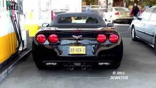 Chevrolet Corvette C6 Convertible Engine start-up + driving away (engine sound)