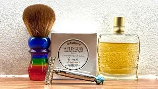 D.R. Harris Arlington Shaving Soap, Yaqi Rainbow Brush & Stetson Aftershave Lotion. Vlog#169