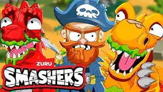 The Curse of The Earthquake | Smashers | Halloween Cartoons for Kids | 🦖 DINO CHALLENGE 💥