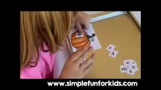 Simple Fun for Kids: -at Family CVC Word Pumpkins Printable