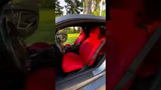6th Gen Camaro Custom All Red Seat Cover installed by @bri_6.2ss