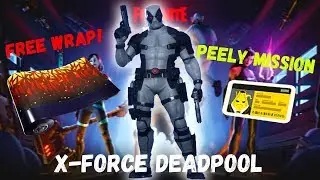 Fortnite - X-Force Deadpool, Ban&aacute;n Kitűző, Ingyen Wrap!