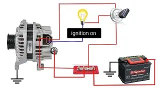 Mitsubishi 12v 90Amp Alternator Wiring Diagram | 3 Pin Alternator Wiring | Alternator Connection