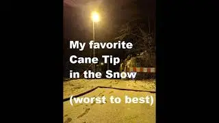 White Cane Tips in the snow