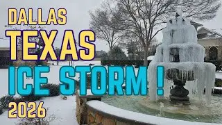 DFW Dallas Texas ICE STORM Airport Drive