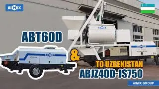ABT60D Trailer Concrete Pump & ABJZ40D-JS750 Electric Mixer Pump To Uzbekistan