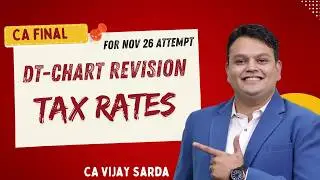 DT Chart Revision May 26 | CA Final | CH 1 Basics & Tax Rates | CA Vijay Sarda