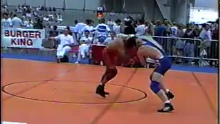 John Hanrahan defeats NCAA Champ Ray Miller 1996 Olympic Trials - Freestyle Wrestling 74 KG US Open