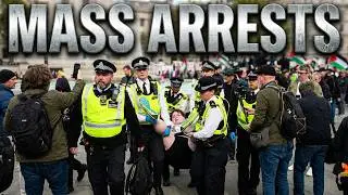 Police make mass arrests at Pro-Palestine Protest in London following Manchester Attack
