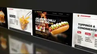 Restaurant Menu Digital Signage design