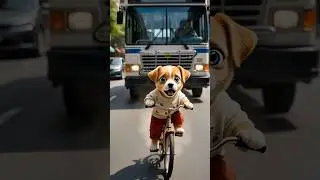 poor puppy emotional 😭 cycle story 🥹🚲 #puppy #emotionalstory #shorts #animals