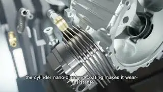 New V type oilless piston air compressors with double efficiency