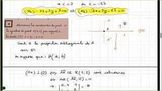 Produit scalaire   [le symétrique d'un point par rapport a une droite] [Exercice 4 ]