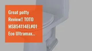 Prime toilet Review!! TOTO MS854114EL#01 Eco Ultramax ADA Elongated One Piece Toilet, Cotton Wh...