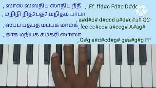 #palum pazhamum song #keyboard #tutorial notes# #பாலும் பழமும் பாடல் #கீபோர்டு #பயிற்சி # ஸ்வரங்கள்