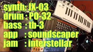 Interstellar ambient noises with Soundscaper app | PO-32 TB-3 JX-03 | funktree