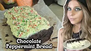 Chocolate Peppermint Bread with Peppermint Cream Cheese Frosting Recipe | HEARTHFUL KITCHEN EP. 45