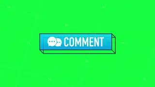 Flat blue comment button. Flat Motion graphics. Computer mouse click. Navigation pointer 4k