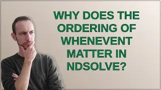 Mathematica: Why does the ordering of WhenEvent matter in NDSolve?