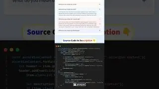 faq Accordion || How to create a faq accordion using html css and js | 