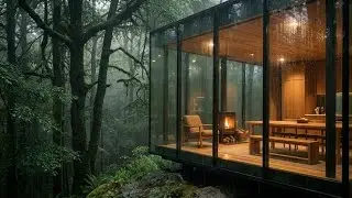 5 Hours Rain on Glass 🌧️ Forest Cabin | Deep Sleep & No Ads