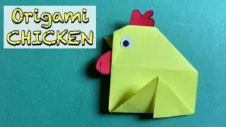Origami Chicken - How to fold simple Paper Chicken - Easy Tutorial - Paper Bird DIY Hen
