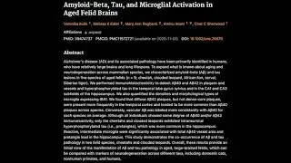 1. Amyloid-Beta, Tau, and Microglial Activation in Aged Felid Brains