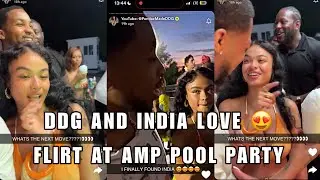 DDG and India Love Flirt at AMP Pool party