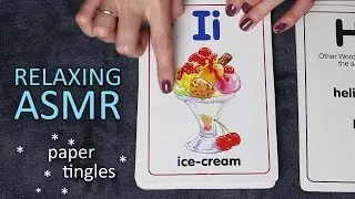 ASMR flash cards (🎧 soft spoken, card sounds, page turning)