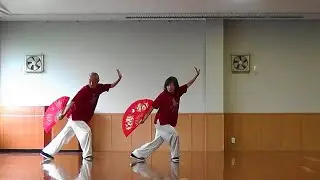 太極拳練習風景（ゆっくりと（背面）42式太極扇）2025 07 07