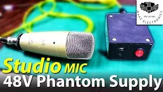 DIY 48V Phantom Power Supply for Studio Condenser Mic at home Urdu, Hindi
