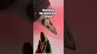 Beetlejuice Nail Design Tutorial for nail Beginners #nailart #nailtutorial #beetlejuice #halloween