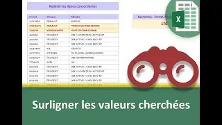 Surligner les valeurs recherchées avec Excel