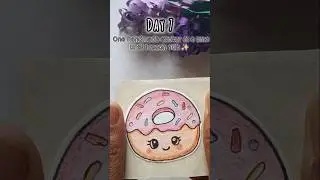 #Day 7/10k subscriber challenge #cute donut sticker diy #viral #ytshorts #abhipsa studio