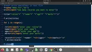 read write operations in text file