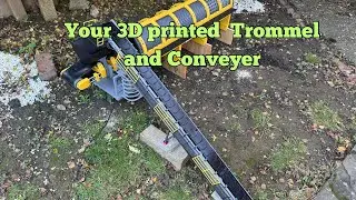 First test of my 3D printed 3D printed Trommel and Conveyer. Heavy machinery