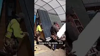 A-frame Cabin designed with metal roofing panels 🤘💥