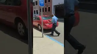 ticket fairy security guard who doesn't follow laws handing out tickets🤔