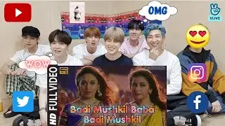 BTS REACTION TO BOLLYWOOD SONGS Badi Mushkil Baba Badi Mushkil 4K HD Video Song  Lajja