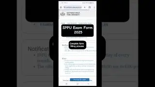 How to Fill SPPU exam form 2025