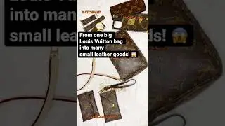 1 Louis Vuitton = 10 upcycled LVMD&trade;️ #upcycledlouisvuitton #louisvuitton #lvmonogram #lvmonocrafts