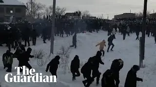 Russia protest: crowds clash with riot police as activist jailed