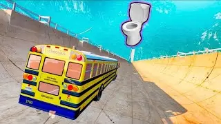 Top 50 BeamNG Drive Crashes &ndash; School Bus Jumps, Yellow Buses & Crazy Bus Video