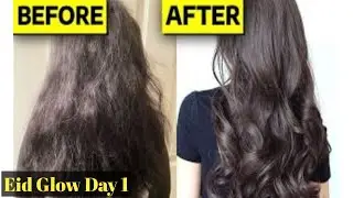 Eid Glow Day 1 &ndash; Hair Mask at Home | Soft Shiny Hair with Simple Remedies