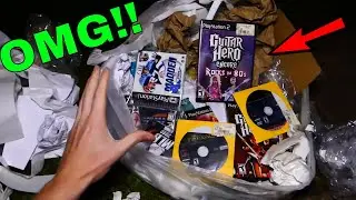 SO MANY FREE GAMES IN THE TRASH!! Dumpster Dive Gamestop Night #488