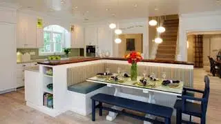 Home Design Ideas   Kitchen Eating Area Bench Seating Ideas