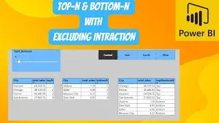 Top N & Bottom N in Power BI || Excluding Table Intraction in Power BI