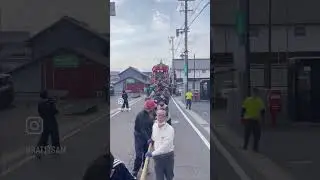 Practicing Pulling the Japanese Float for the Yaotsu Matsuri #japanlife  #matsurijapan #spring