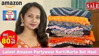 Latest Amazon 🎀 Partywear Kurti/Kurta Set Haul 🎀| Ranjana R