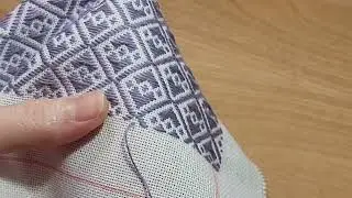 『作業動画』ハンドメイド　こぎん刺し　刺繍　#7 kogin embroidery handmade embroidery